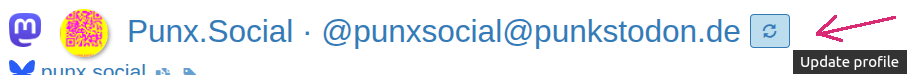 screenshot wie man das Profil neu lädt